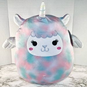 Squishmallows 16” WINONA The LLAMACORN Blue & Pink Unicorn Plush Toy Pegasus